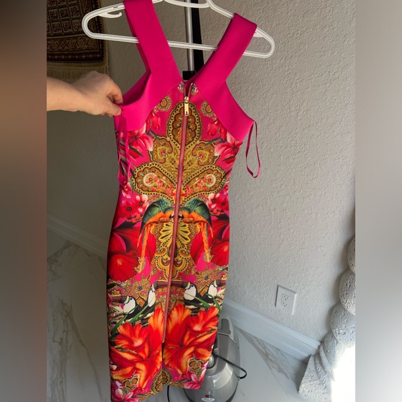 Ted Baker shocking pink paisley toucan midi dress - Picture 5 of 5